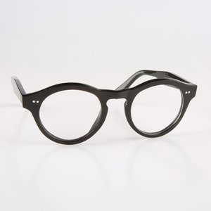 Montures de lunettes faites à la main en corne de buffle naturelle véritable - Corne de buffle noir piano - 2 rivets - Homme - Femme - 100% corne de taureau authentique