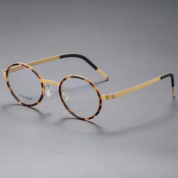 Vintage Lightweight Titanium Oval Round Glasses -… - image 2