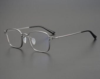 Vintage italienischer Stil Leichte Titan Klassische Japanische Handgemachte Rahmen Brille - Verschiedene Farben - Brillengläser mit Stärke -
