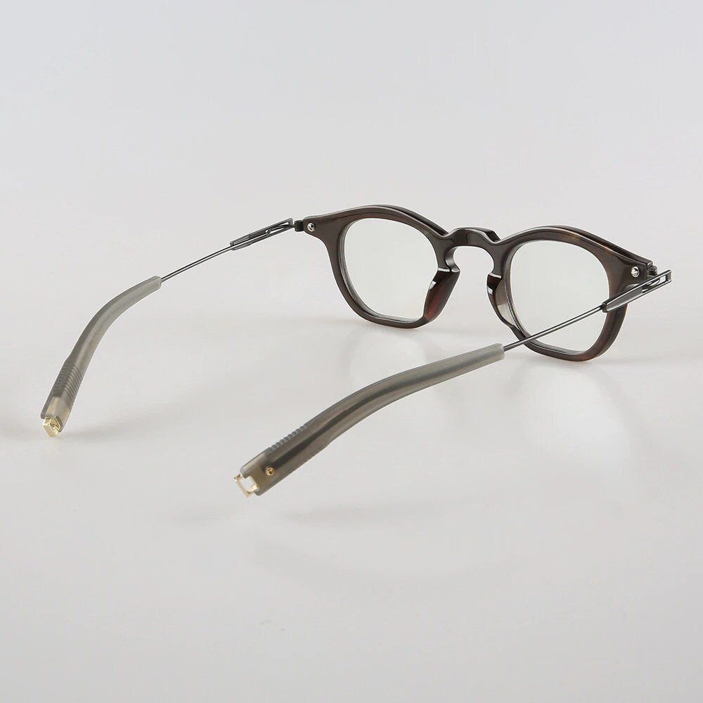 Handmade Buffalo Horn Glasses Frames: German Style Titanium Eyeglasses ...