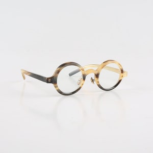 Artistique ronde faite main en corne naturelle véritable - Plaquettes de nez - Montures de lunettes de soleil - Hommes - Femmes - 100 % corne véritable