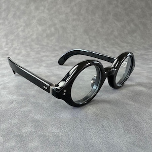 Montures de lunettes vintage rondes rondes épaisses faites à la main en corne naturelle véritable - Hommes - Femmes - 100 % corne véritable