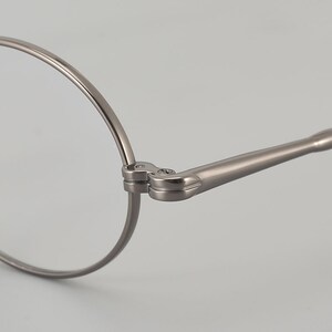 Retro japanischer Stil leichte klassische kleine ovale Titan-Brille verschiedene Farben Brillen mit Stärke Herren Brille Retro Bild 8