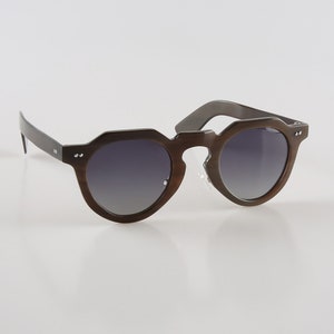 Véritables montures de lunettes en corne naturelle faites à la main - Brun foncé - Rivets en acier inoxydable - Hommes - Femmes - 100% Véritable corne de bœuf