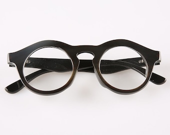 Handgefertigte Runde Hornbrillengestelle im Vintage Stil