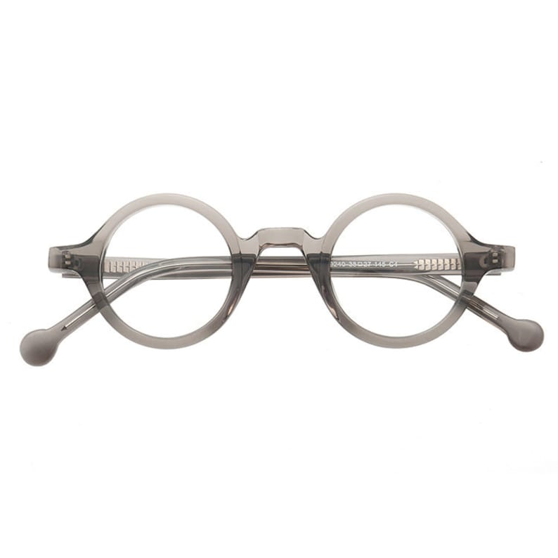 Vintage Style Classic Japanische Acetat Kleine Runde Brille Korrekturbrillen Lesebrille verschiedene Farben Grey