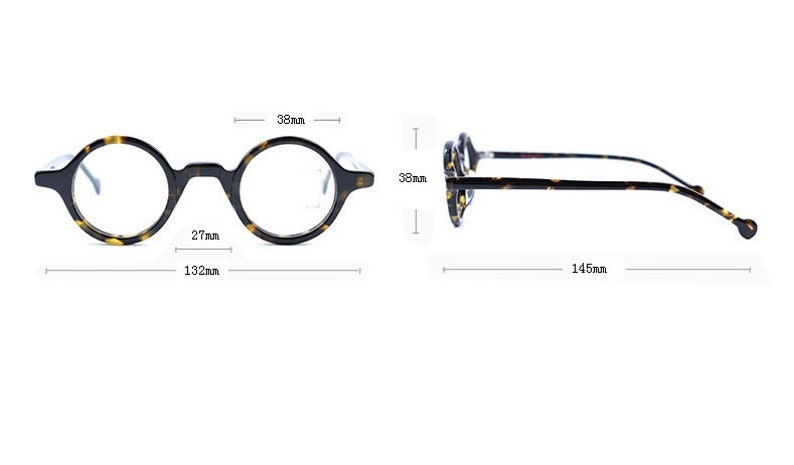 Vintage Style Classic Japanische Acetat Kleine Runde Brille Korrekturbrillen Lesebrille verschiedene Farben Bild 9