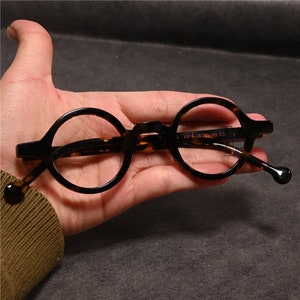 Vintage Style Classic Japanische Acetat Kleine Runde Brille Korrekturbrillen Lesebrille verschiedene Farben Bild 1