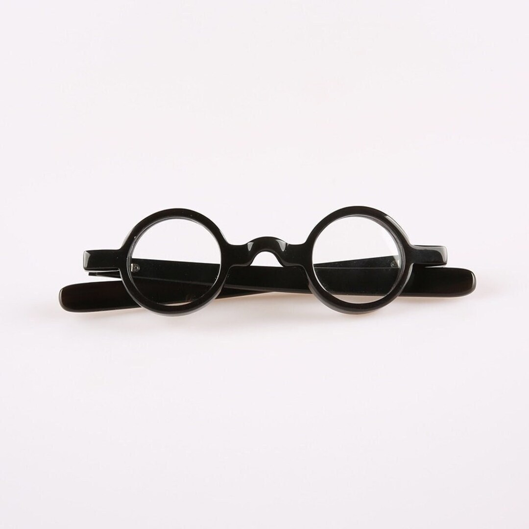 Genuine Natural Horn Handmade Small Round Thick Glasses Frames Sunglasses  Piano Black Polished Men Women 100% Genuine Horn - Etsy