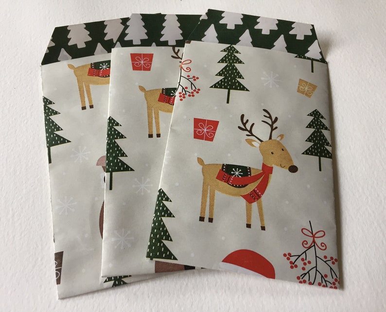 DIY Advent Calendar 24 Recycled Paper Pockets Reindeer Series French