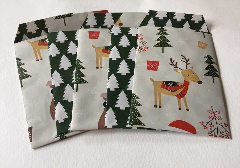 DIY Advent Calendar 24 Recycled Paper Pockets Reindeer Series French