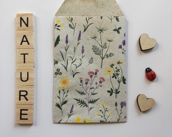 Sacchetti regalo/sacchetti regalo in carta ecologica (x 10) - realizzati artigianalmente in Francia