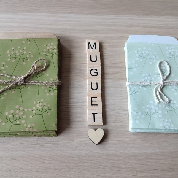 Pouches/Gift bags - Muguet Series - handcrafted in France