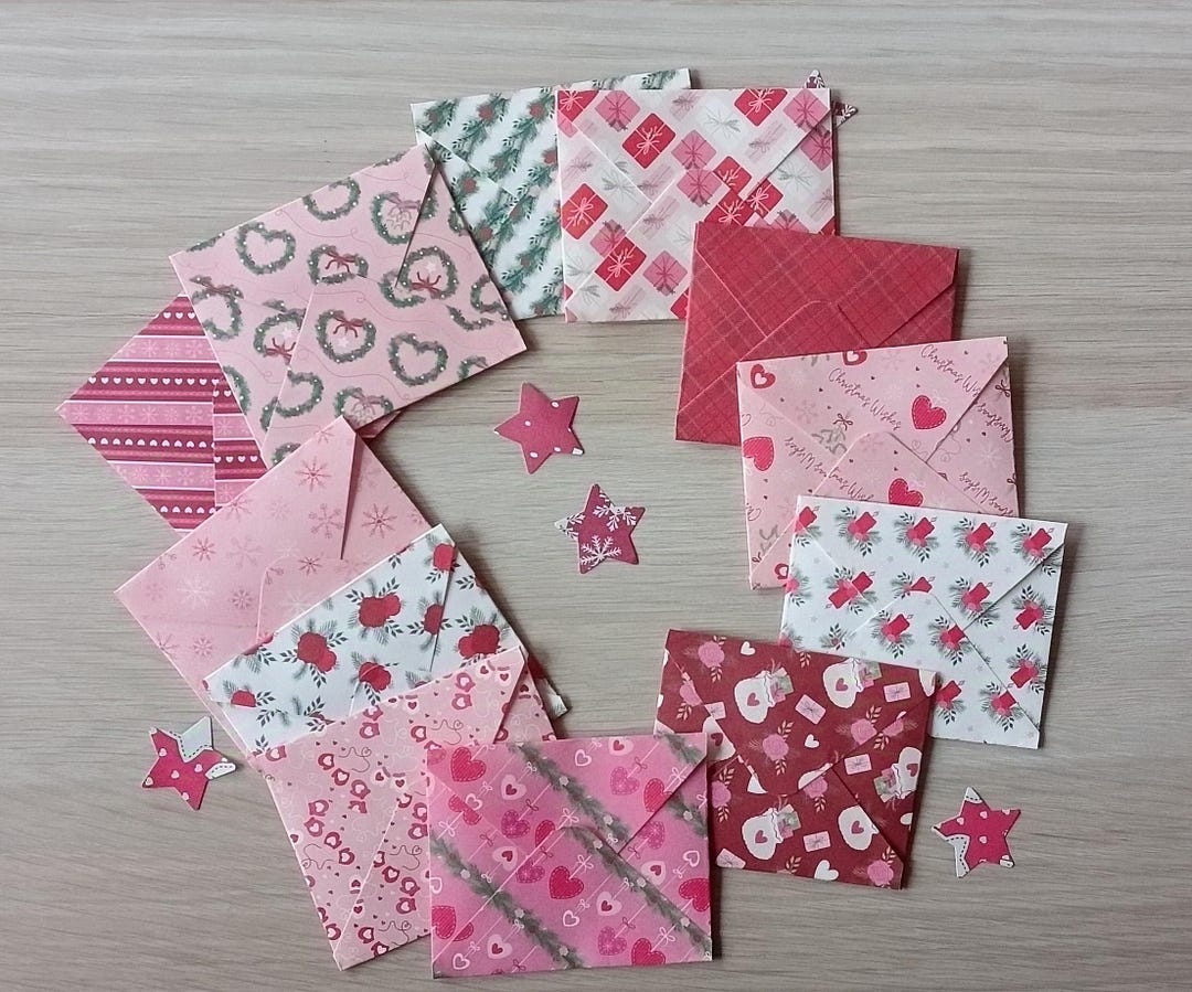 Mini Envelopes x 10 Cosy Winter Series Handmade Made in France - Etsy