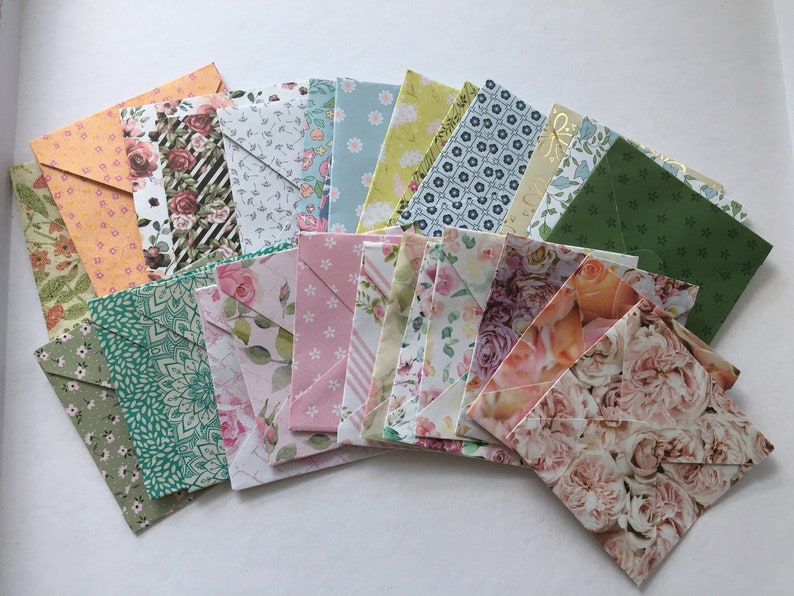 Mini enveloppes en mélange aléatoire 25/50 faites main made in France zdjęcie 4