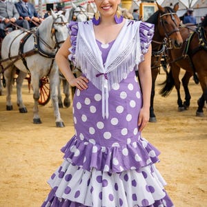 Spanish Style Ruffle Dress - Etsy UK Spanish Style Ruffle Dress - Etsy UK
