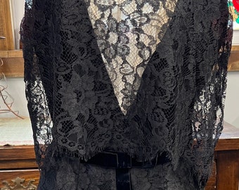 Vintage Black Cocktail Dress 1960/70’s. Formal, Halloween,Party Special Events Knee Length Dress