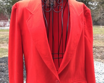 Vintage Pendleton Red Women's Suit Jacket/ Blazer Size 14