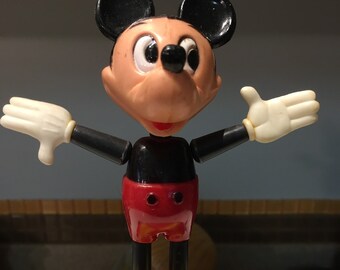Vintage Mouse Maxi Puppet Toy 1975 Push Button Play Action Toy