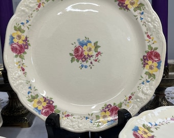 Vintage Chelsea Dinnerware “April Showers” Pink Yellow Blue Floral Sold Separately Bridal Shower Baby ShowerAnniversary
