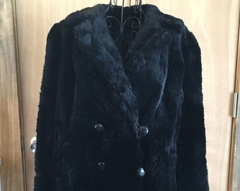Black Fur Coat - Etsy