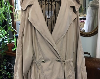jacqueline ferrar leather trench coat