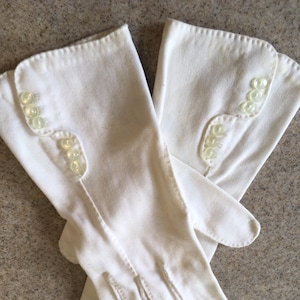Vintage Crescendoe White 6.5 Size LeatherCotton, 1942-1950