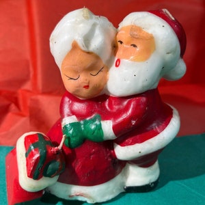 Vintage Christmas Candle Santa Couple Candle 1950’s Mr and Mrs. Clause