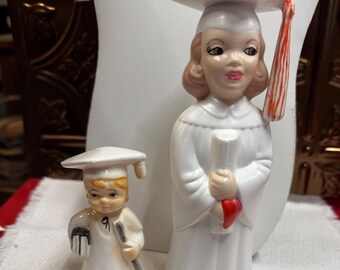 Vintage Graduation Decor Cake Topper Sold Separately 1970 and 1983 Girl Graduation Gift Decorations Ceramic
