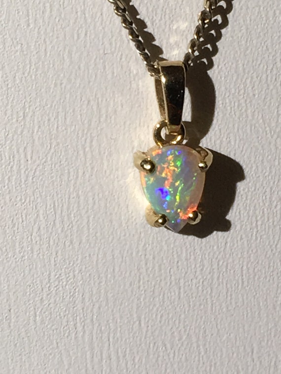 Ethiopian (Welo) Opal 18K Pendant and Gold Plated… - image 7
