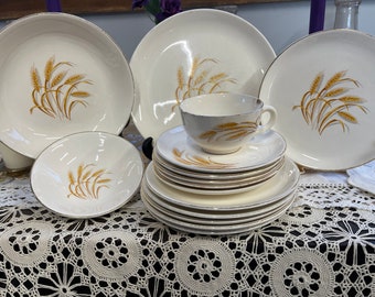 Vintage Golden Wheat China 1950/60’s Pieces Sold Separately Farmhouse Cottage Dining Table Collect Gift
