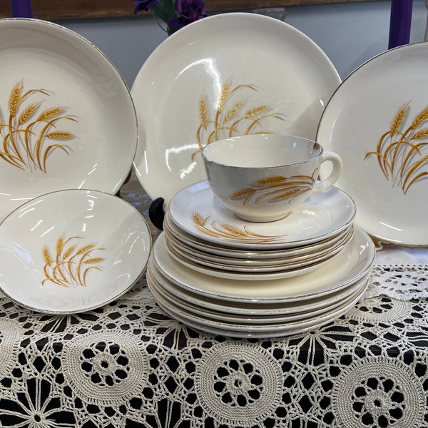 Vintage Golden Wheat China 1950/60’s Pieces Sold Separately Farmhouse Cottage Dining Table Collect Gift