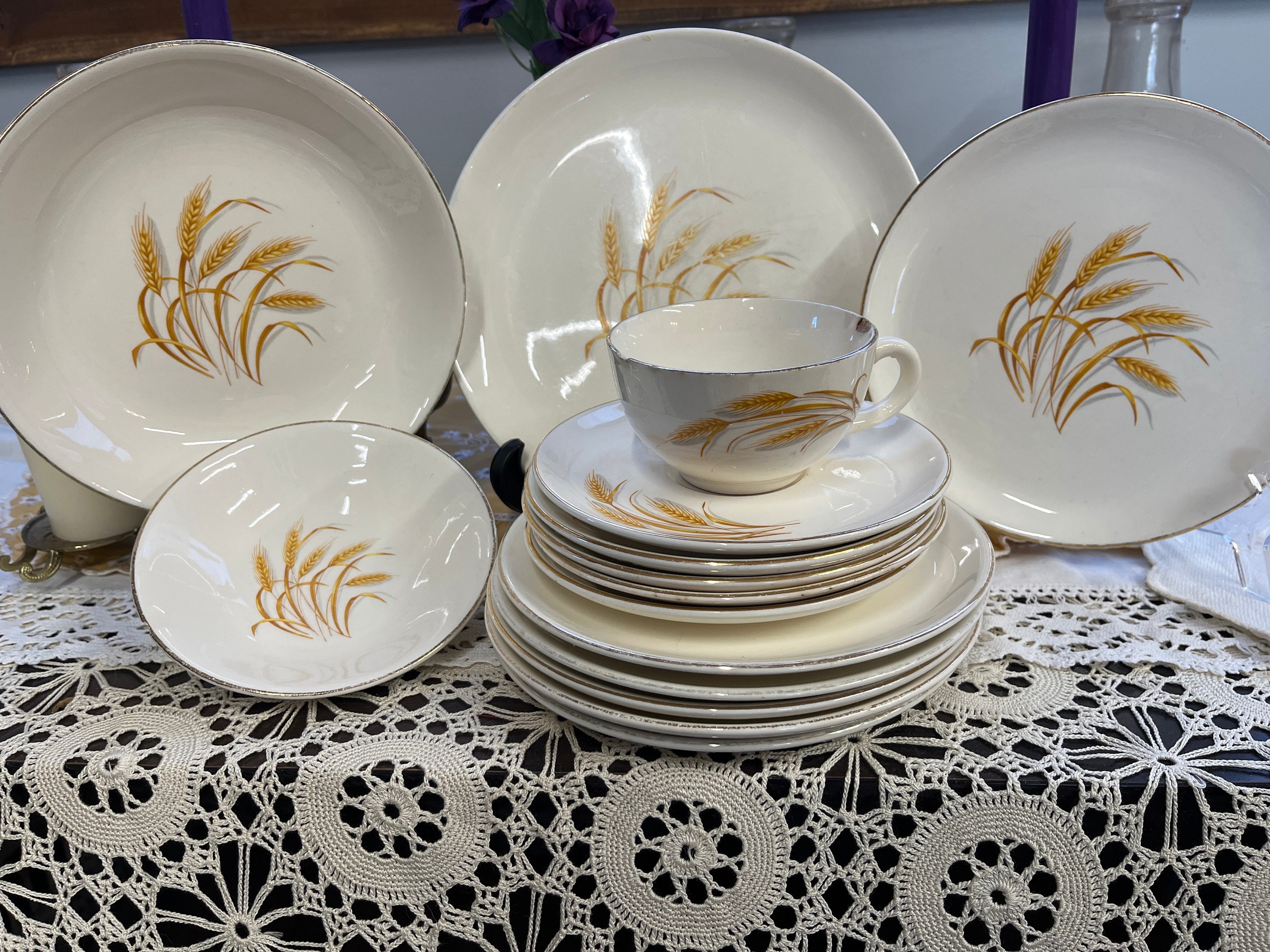 Vintage China With Wheat - Etsy