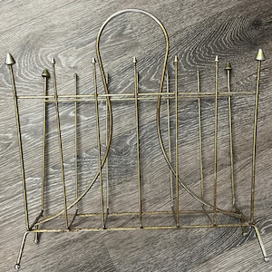 Vintage Mid Century Atomic Magazine Rack Newspaper Caddy Yarn Rack