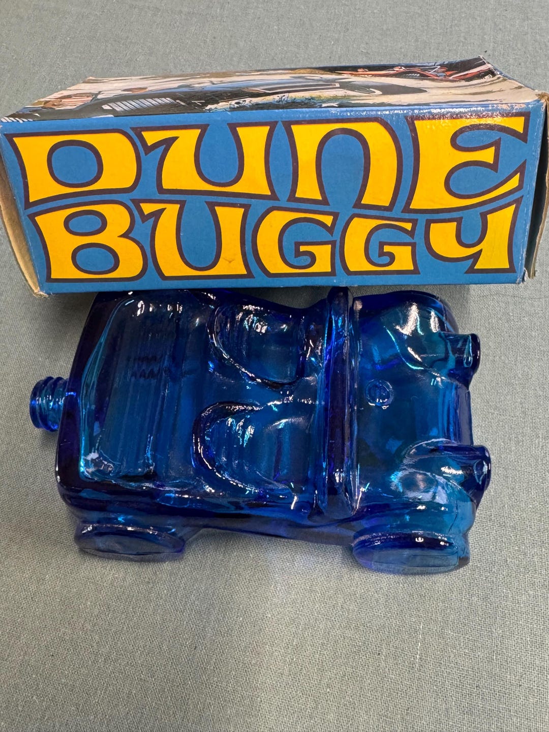 Vintage Dune Buggy Avon Decanter Aftershave Empty Bottle Collectible Box  Blue Car