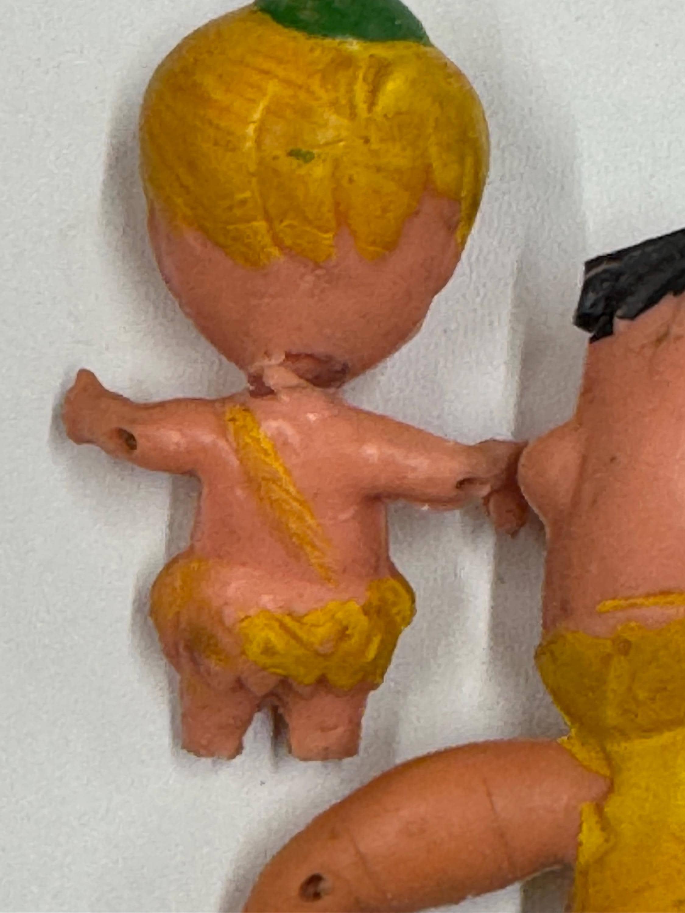 Vintage 1960s Flintstones Rubber Characters Fred Pebbles Bambam