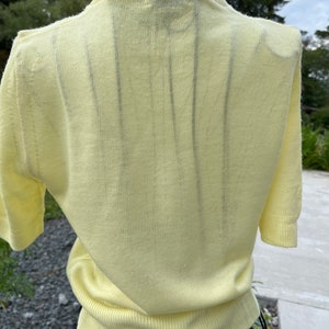 Vintage Yellow Pullover Sweater DuPont Orlon Acrylic 1950s sweater image 4