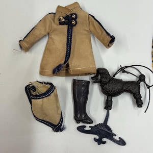 Vintage Dawn Doll “Singin in the Rain” Raincoat Scarf Poodle Accessories 1970