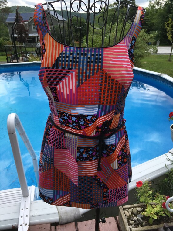 Vintage 1960's Atkins One Piece Skirted Dress Swim Suit - Etsy