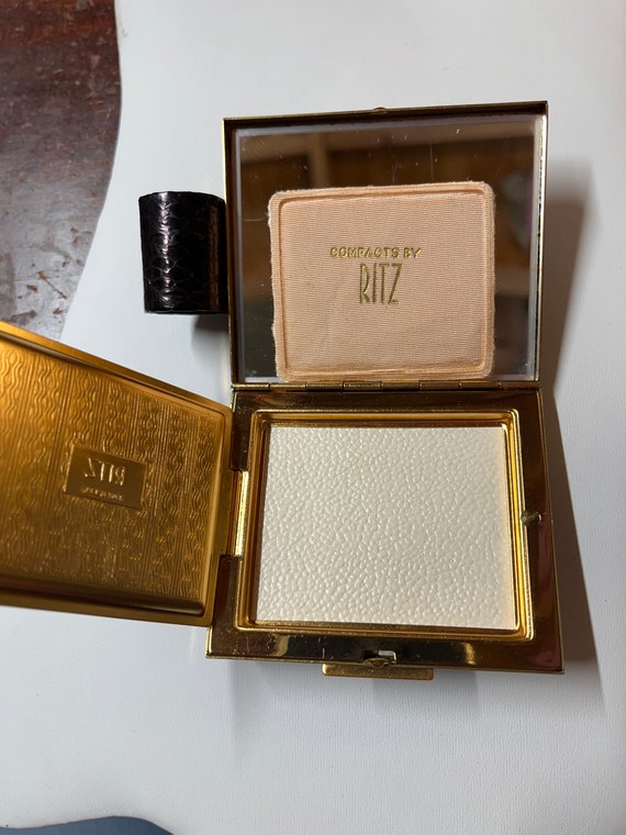 Vintage Ritz Compact and Refillable Lipstick Tube - image 5
