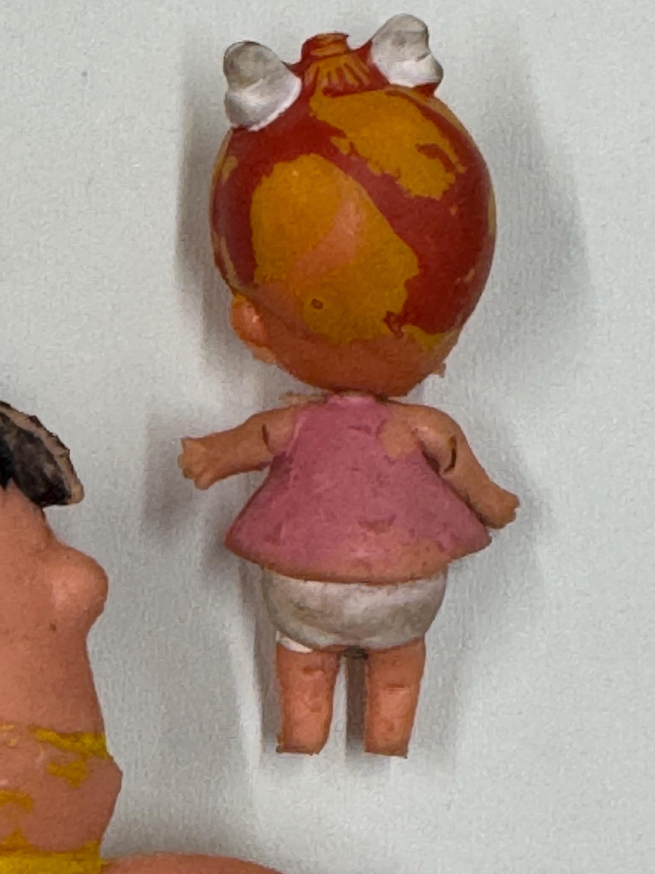 Vintage 1960s Flintstones Rubber Characters Fred Pebbles Bambam
