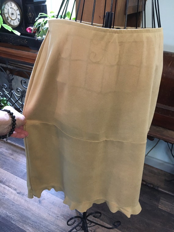 Vintage Kathy Ireland Tan Two Piece Skirt Set, Ta… - image 5