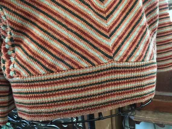 Vintage Eccobay 70/80s Striped Pullover Sweater S… - image 8