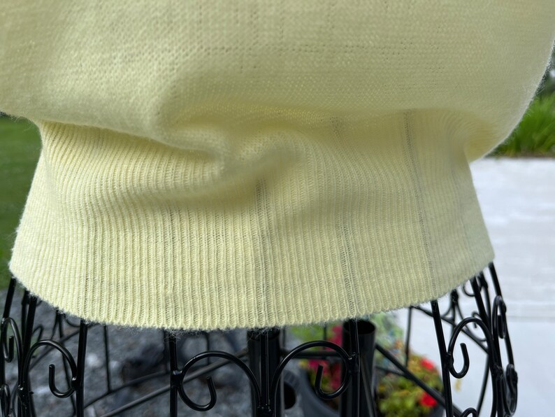 Vintage Yellow Pullover Sweater DuPont Orlon Acrylic 1950s sweater image 5