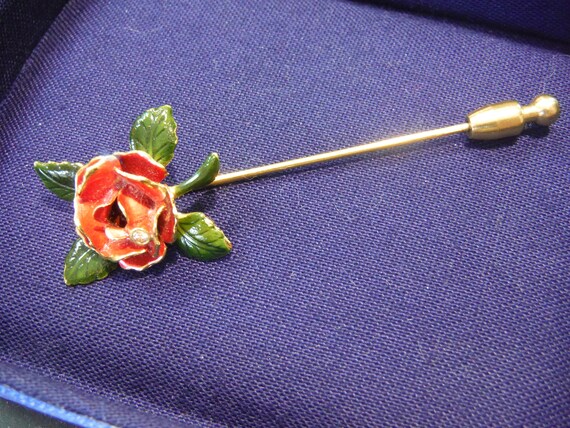 Franklin Mint "The Lovers Rose" Stick Pin - image 3