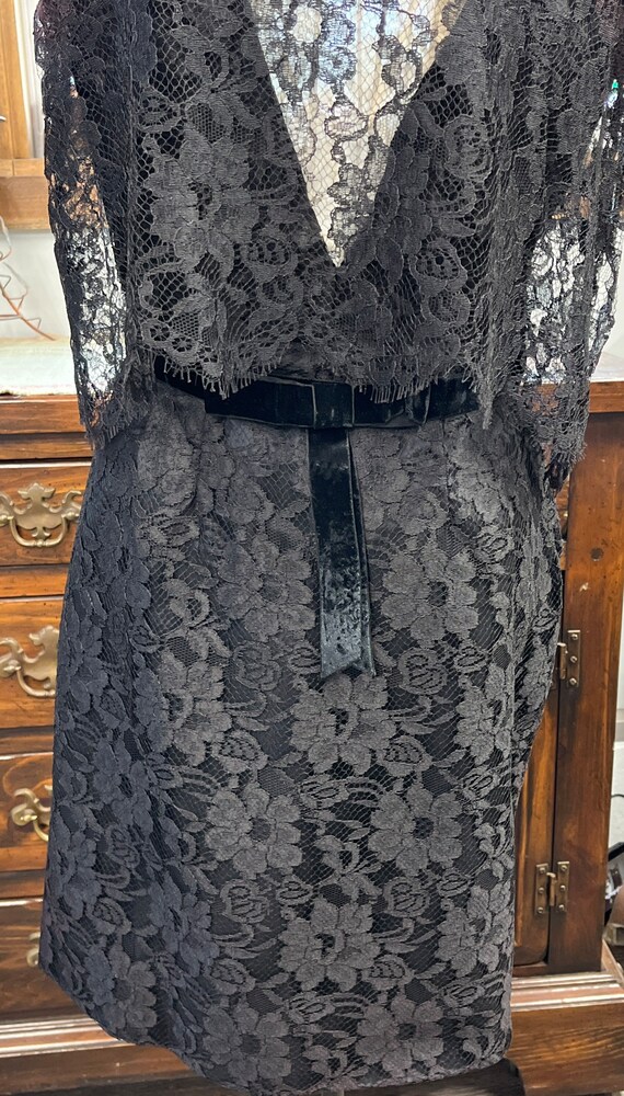 Vintage Black Cocktail Dress 1960/70’s. Formal, H… - image 2