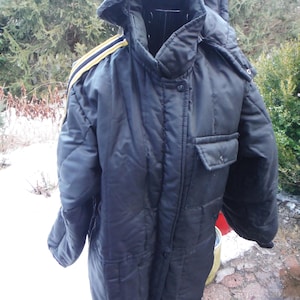 1970&#39;s Women&#39;s  or Men&#39;s Golden Fleece Black Snowmobile/ Snow suit