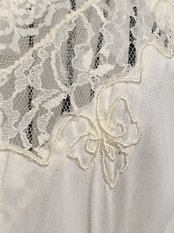Vintage 60’s White Nylon Dress Slip 34 - image 8