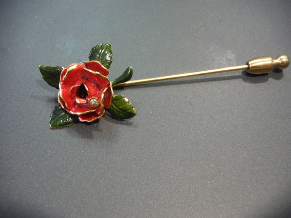 Franklin Mint "The Lovers Rose" Stick Pin - image 2