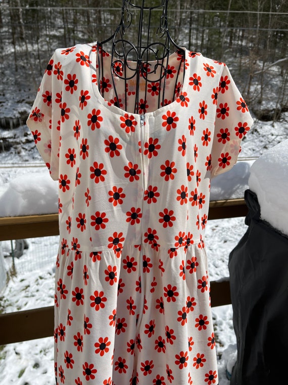 Boho Hippie Maxi Orange, White, Black Daisy's Str… - image 7